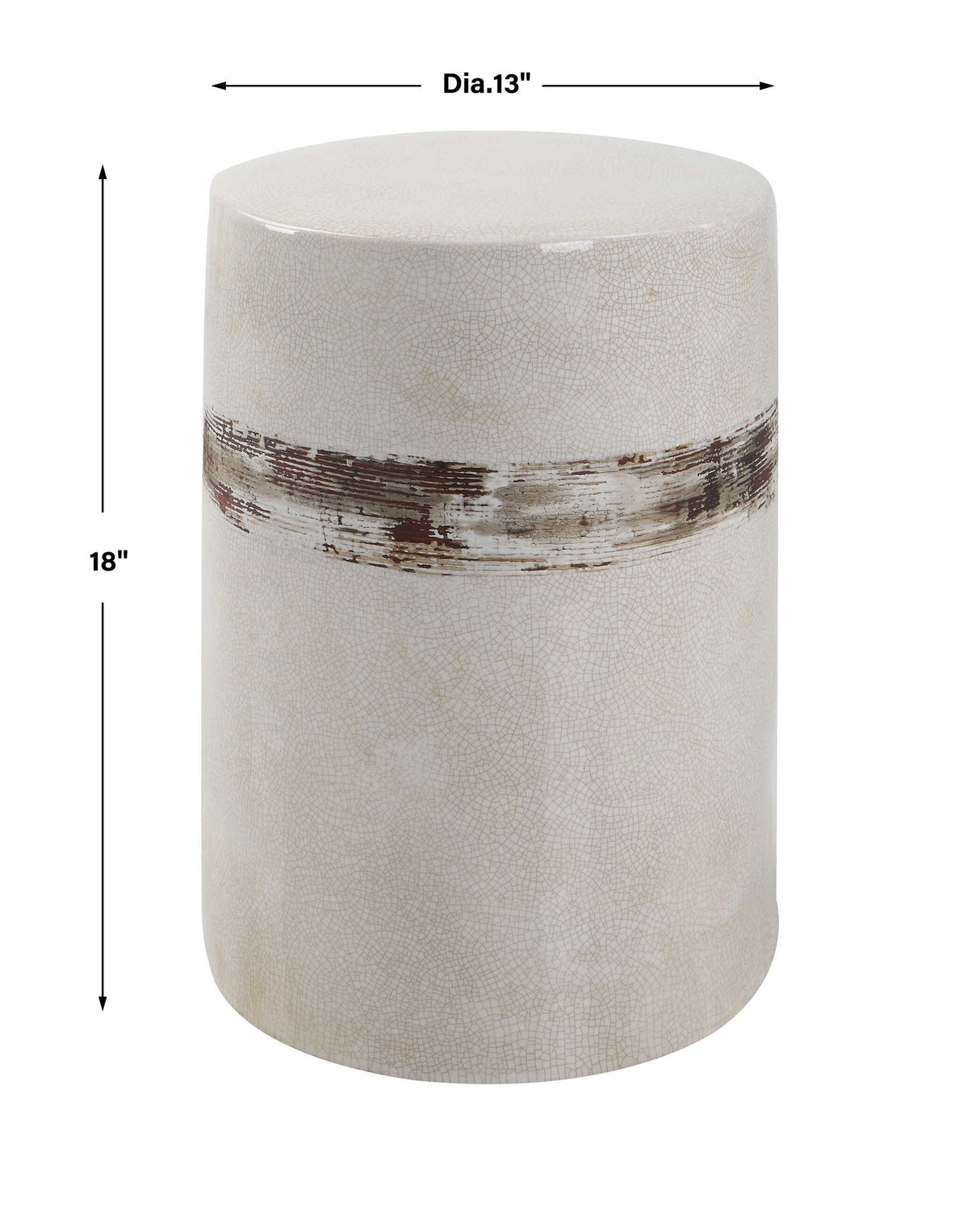 Comanche - White Ceramic Garden Stool