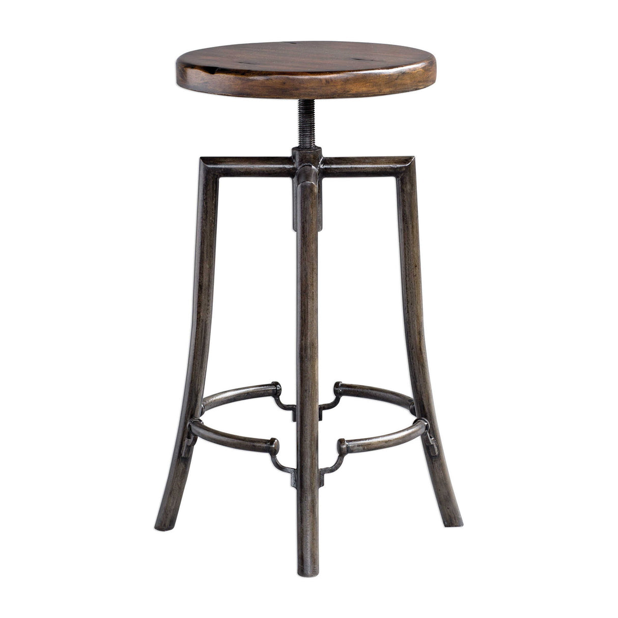 Westlyn - Industrial Bar Stool - Brown, Dark & Black