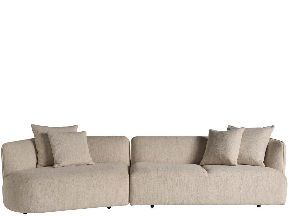 Danica - 2 Piece Sectional (Left Short Chaise, Right Long Chaise) - Beige / Gray