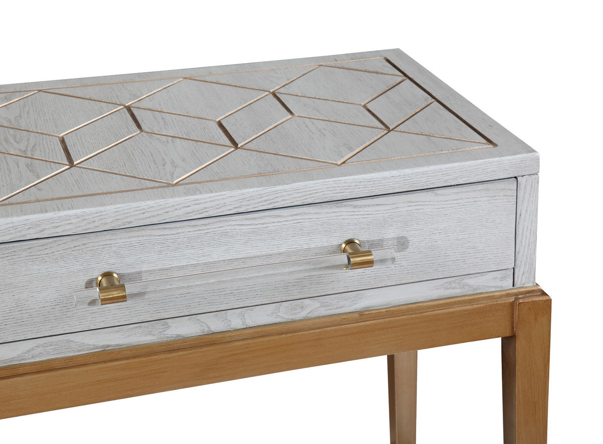 Perrine - Console Table - Silver / Gold