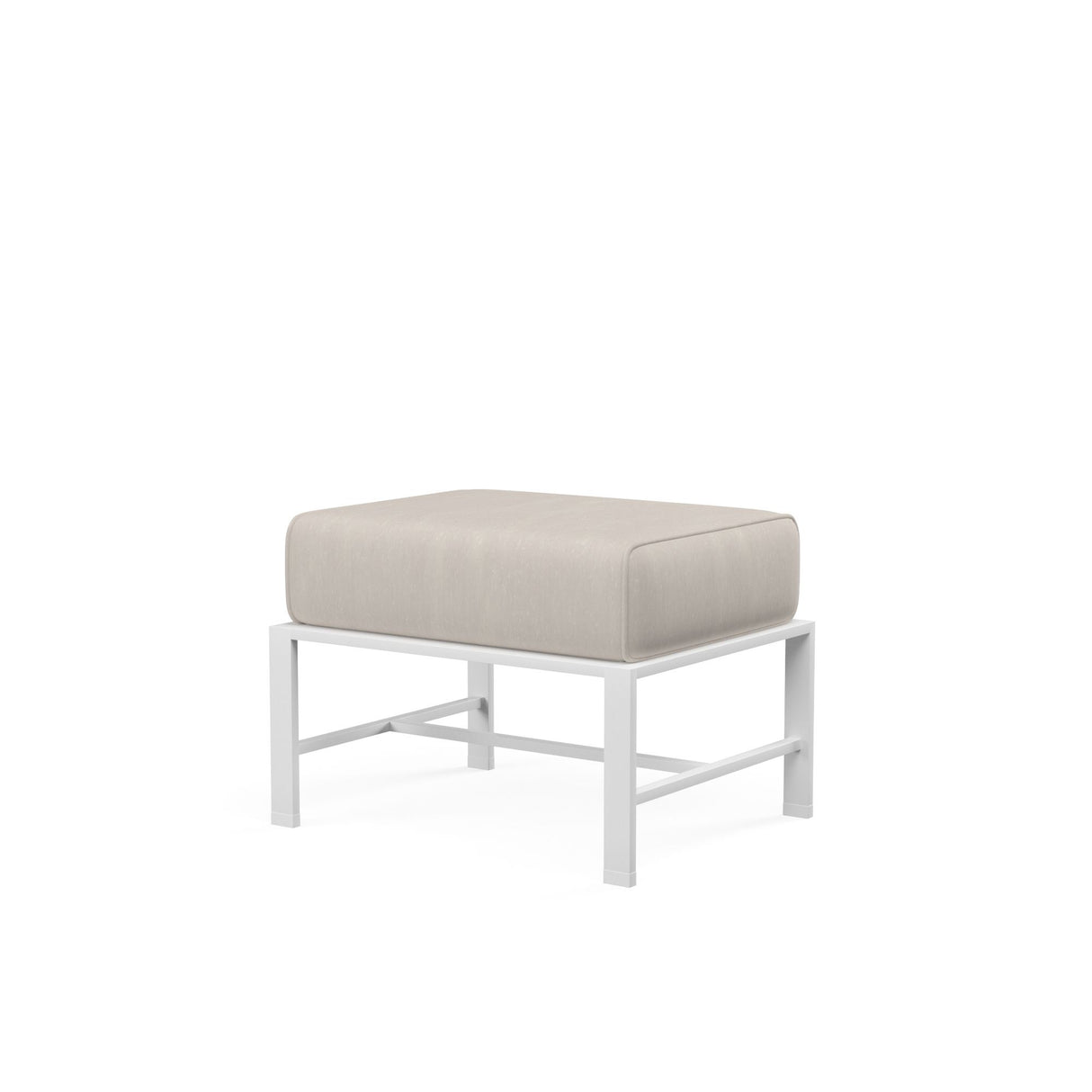 Bristol - Ottoman, With Self Welt - Canvas Flax / White