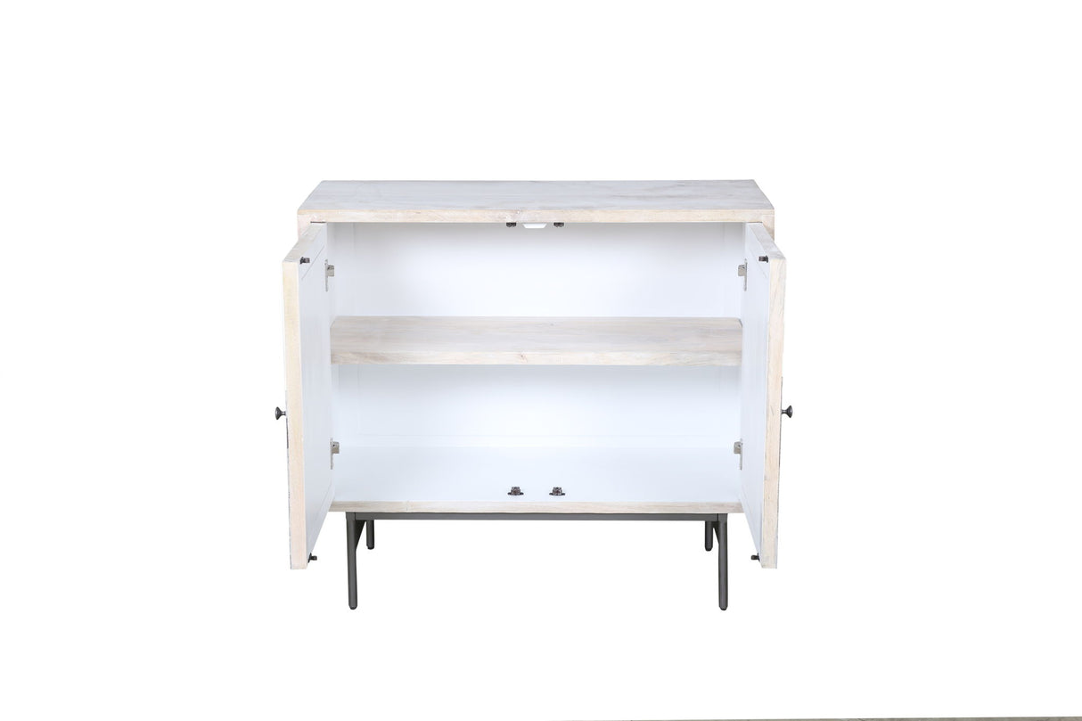 Zooey - Hall Cabinet - White Wash Mango