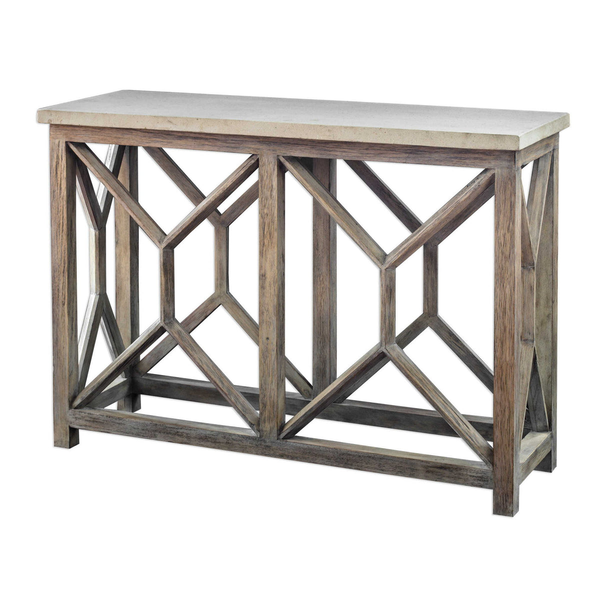 Catali - Stone Console Table - Ivory