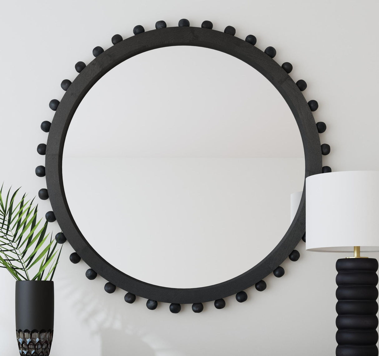 Renn - Round Wall Mirror - Matte Black