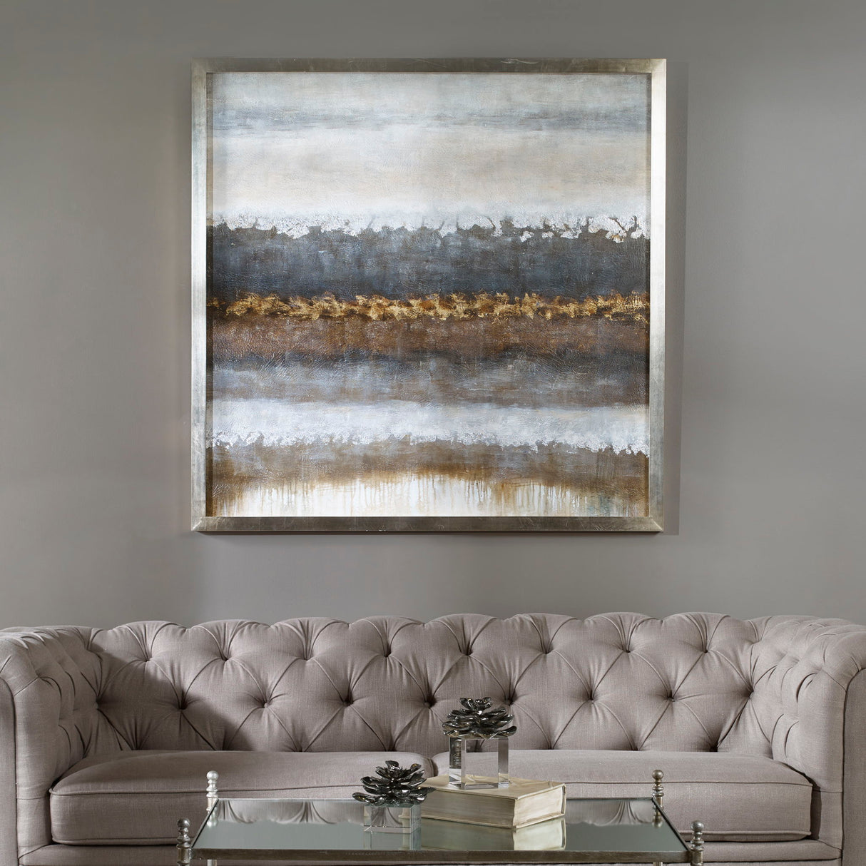 Layers - Landscape Art - Pearl Silver