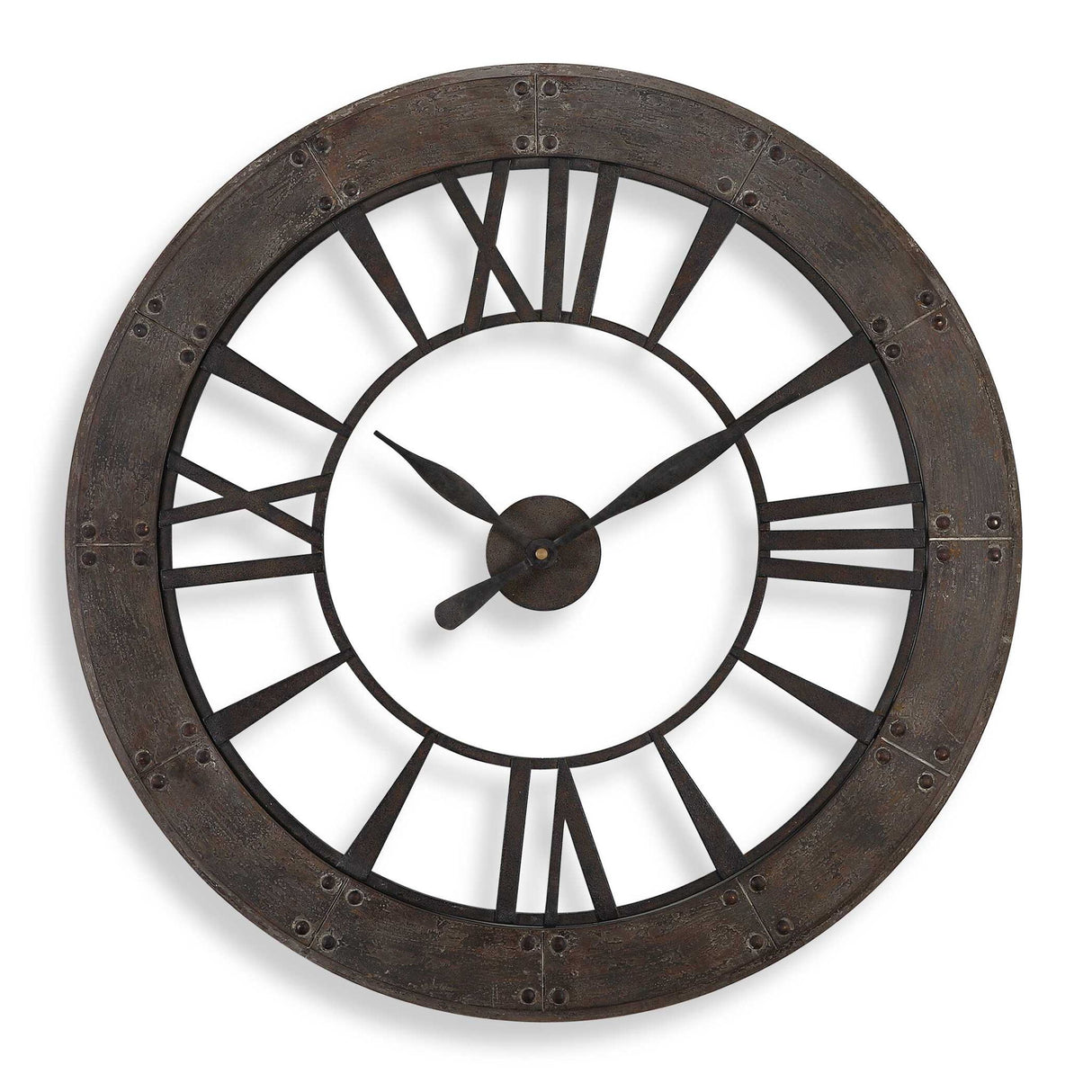 Ronan - Wall Clock - Brown, Dark