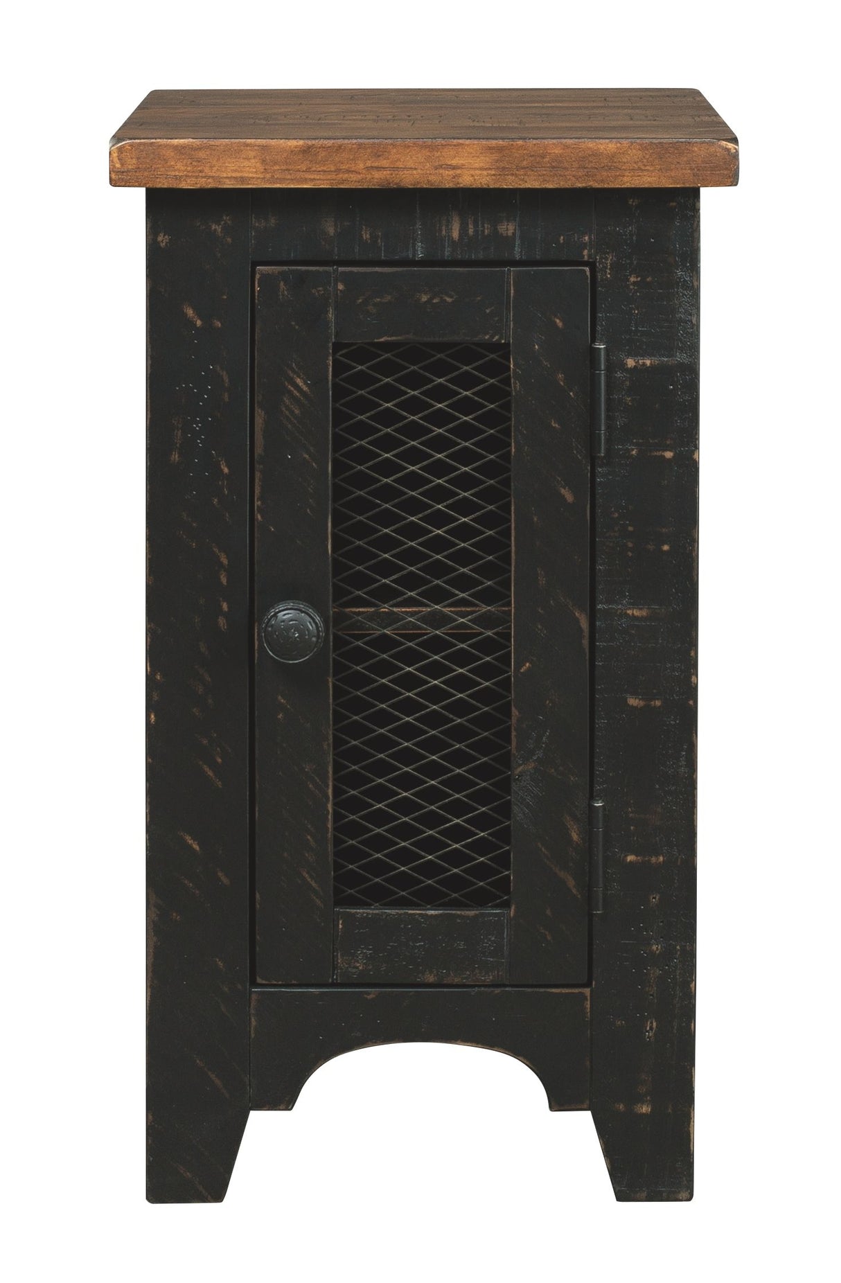 Valebeck - Chair Side End Table - Black / Brown