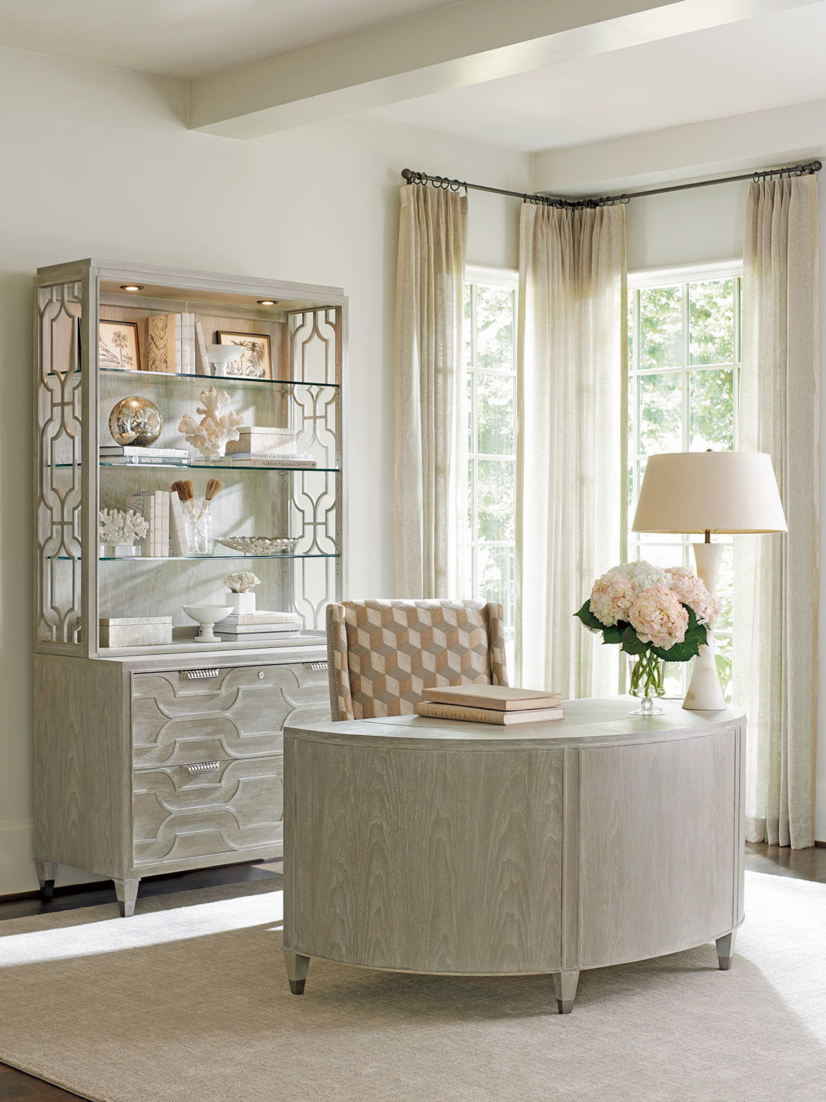 Greystone - Dylan Demilune Desk - Beige