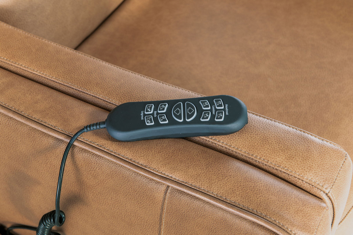 RC - Thyme Power Recliner With Power Headrest, Lumbar, And Lift - Light Brown