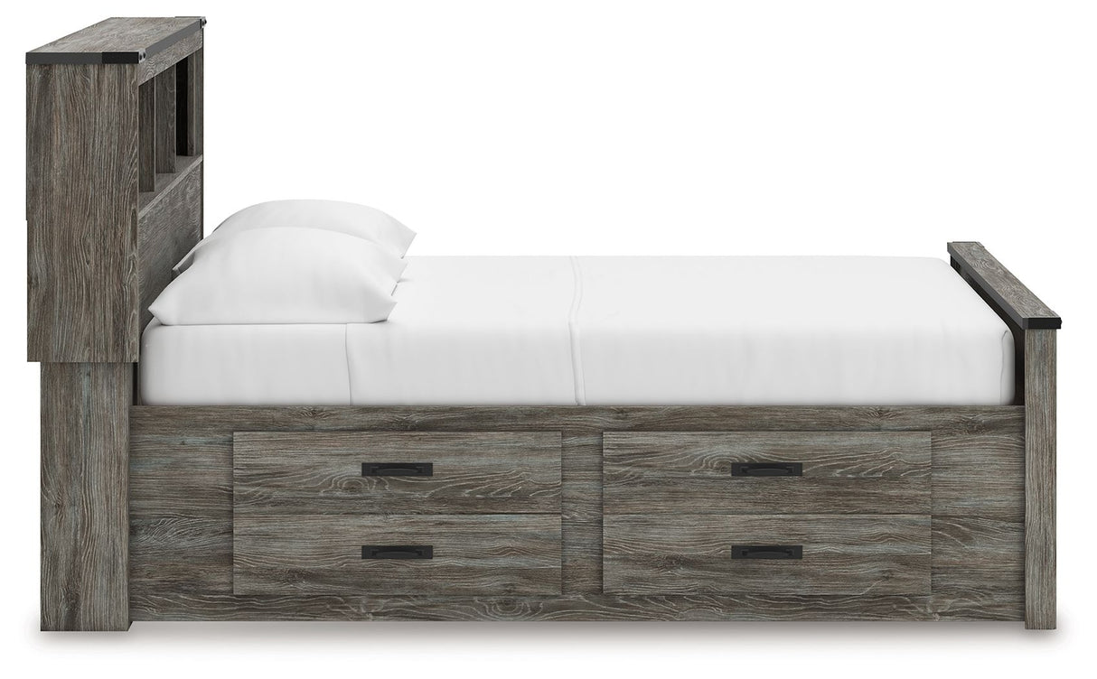 Frandern - Bookcase Panel Bedroom Set With Storage