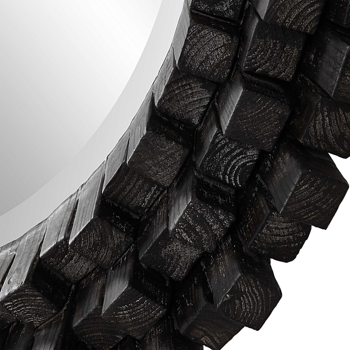 Circle Of Piers - Round Mirror - Black