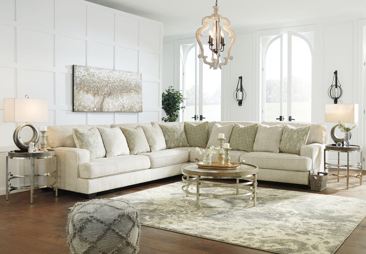 Rawcliffe - Left Arm Facing Sofa 3 Pc Sectional - Parchment