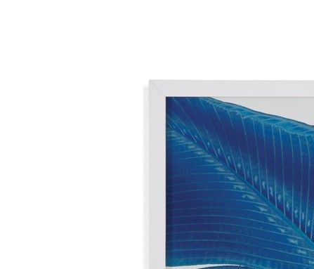 Palm In Blue - Framed Print (Set of 2) - Blue
