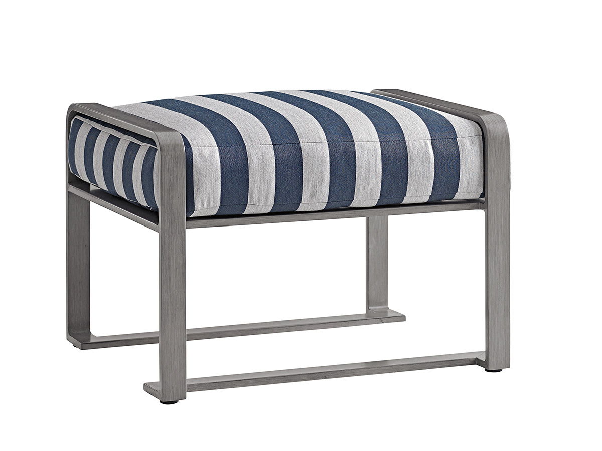Del Mar - Mini Ottoman - Gray / Blue