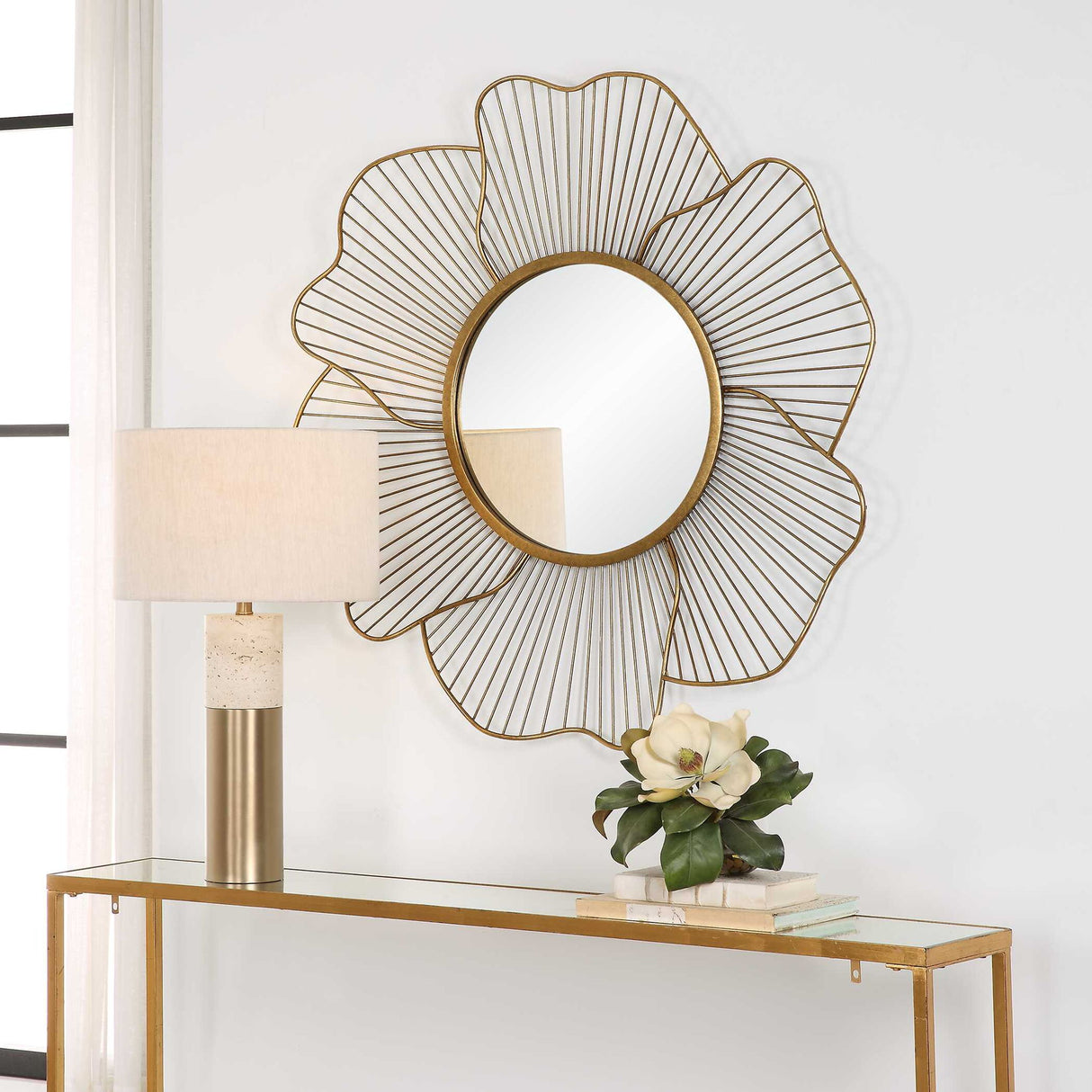 Blossom - Gold Floral Mirror