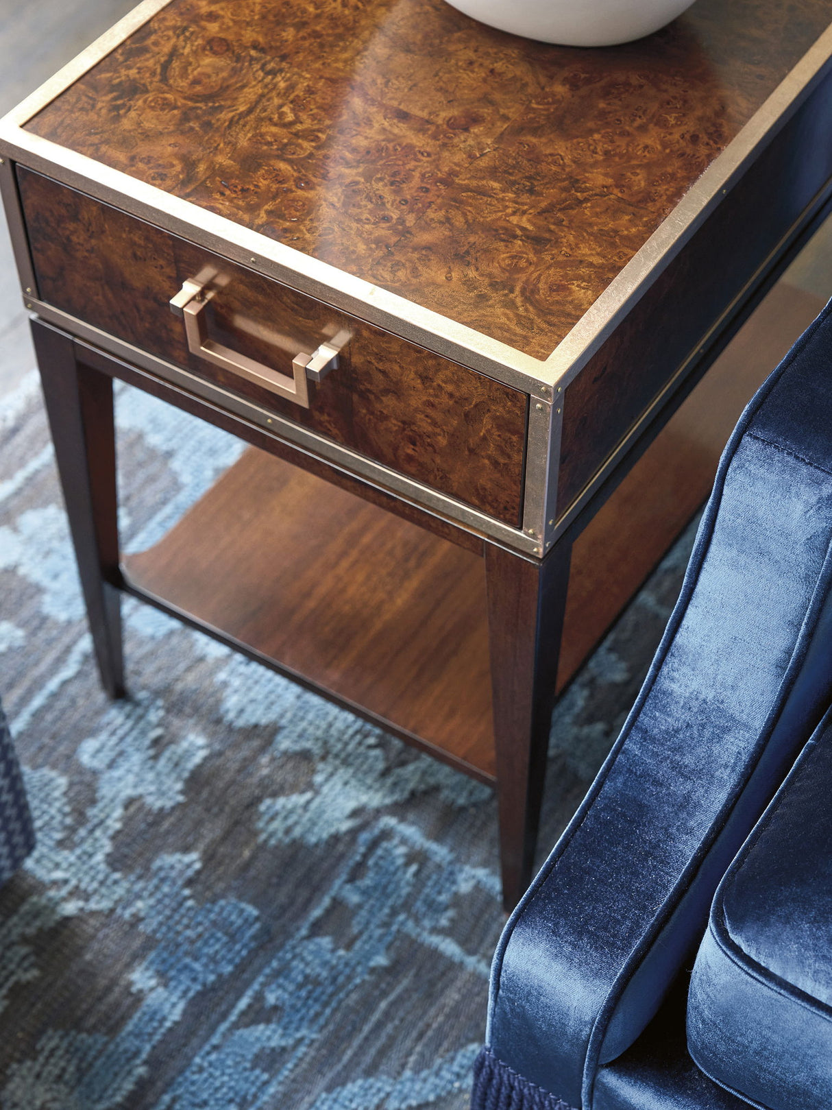 Rendezvous - Shelton Box On Stand End Table - Dark Brown