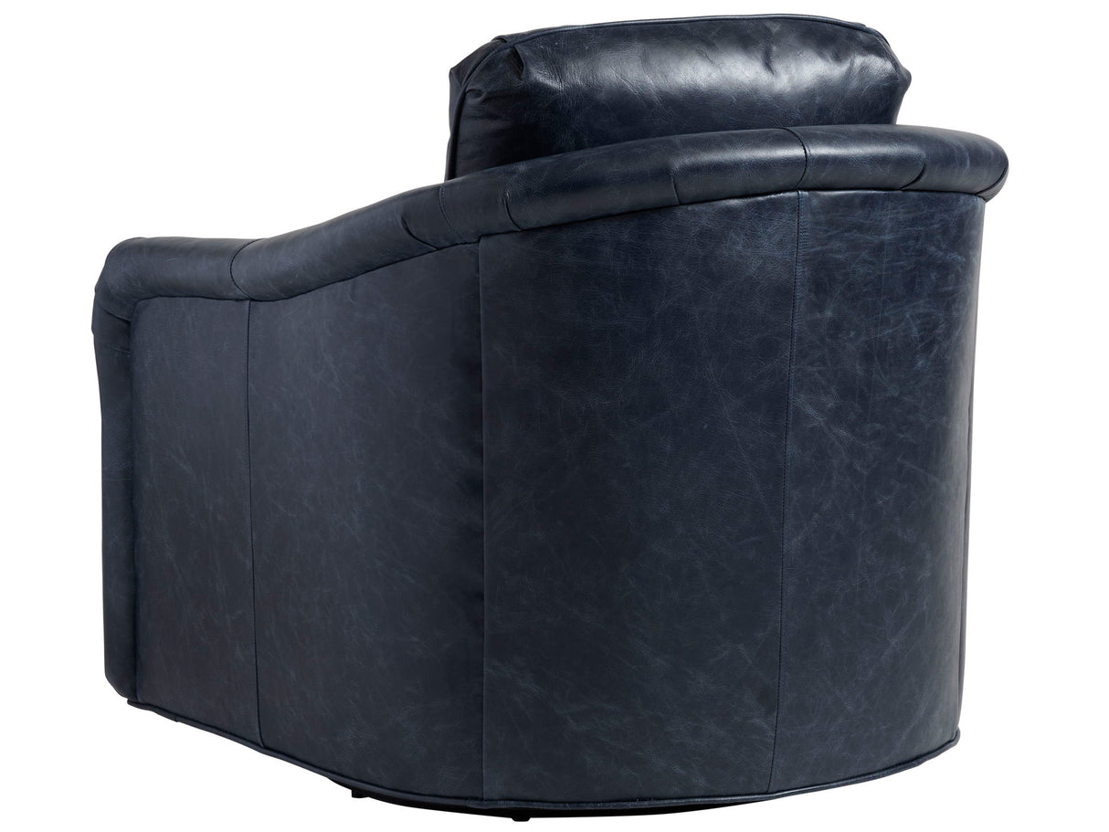Lexington Leather - Hemley Leather Swivel Chair - Blue
