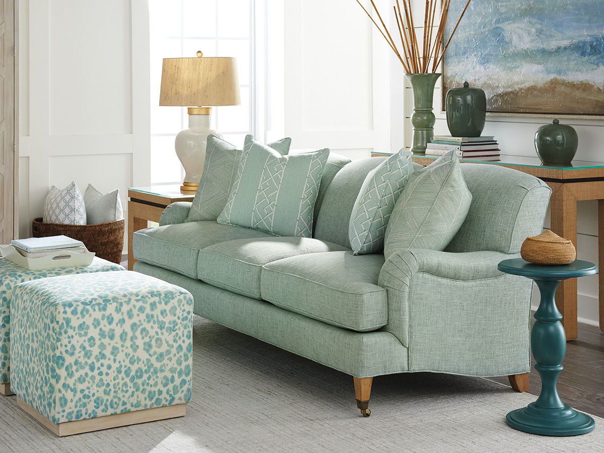 Barclay Butera Upholstery - Sydney Sofa With Brass Casters