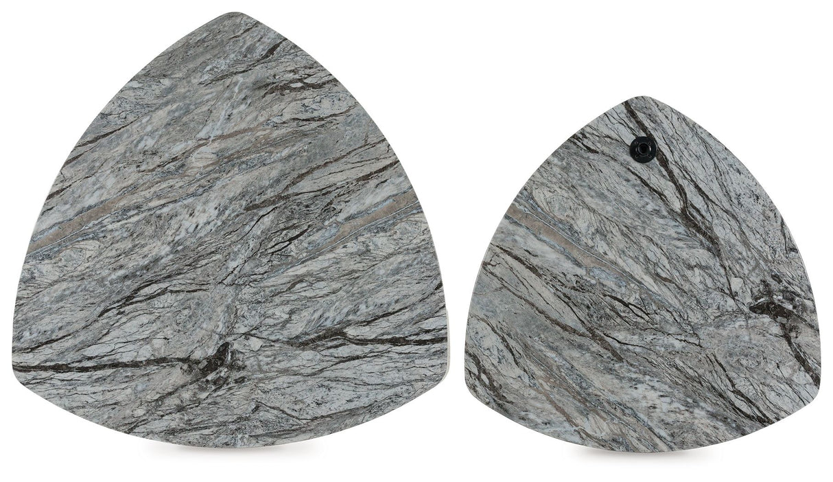 Surmour - Stacked Cocktail Table - Gray / Brown