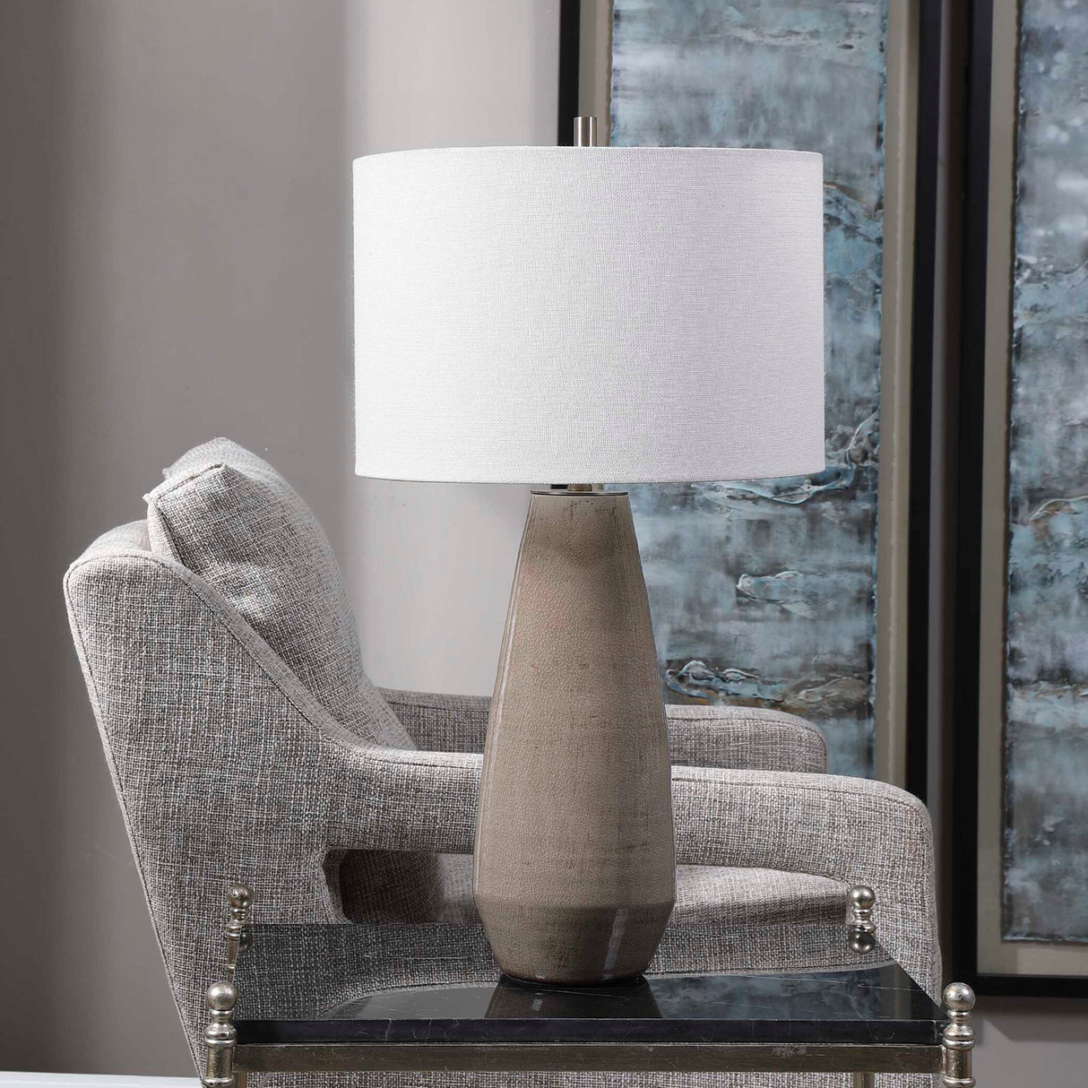 Volterra - Table Lamp - Taupe-gray