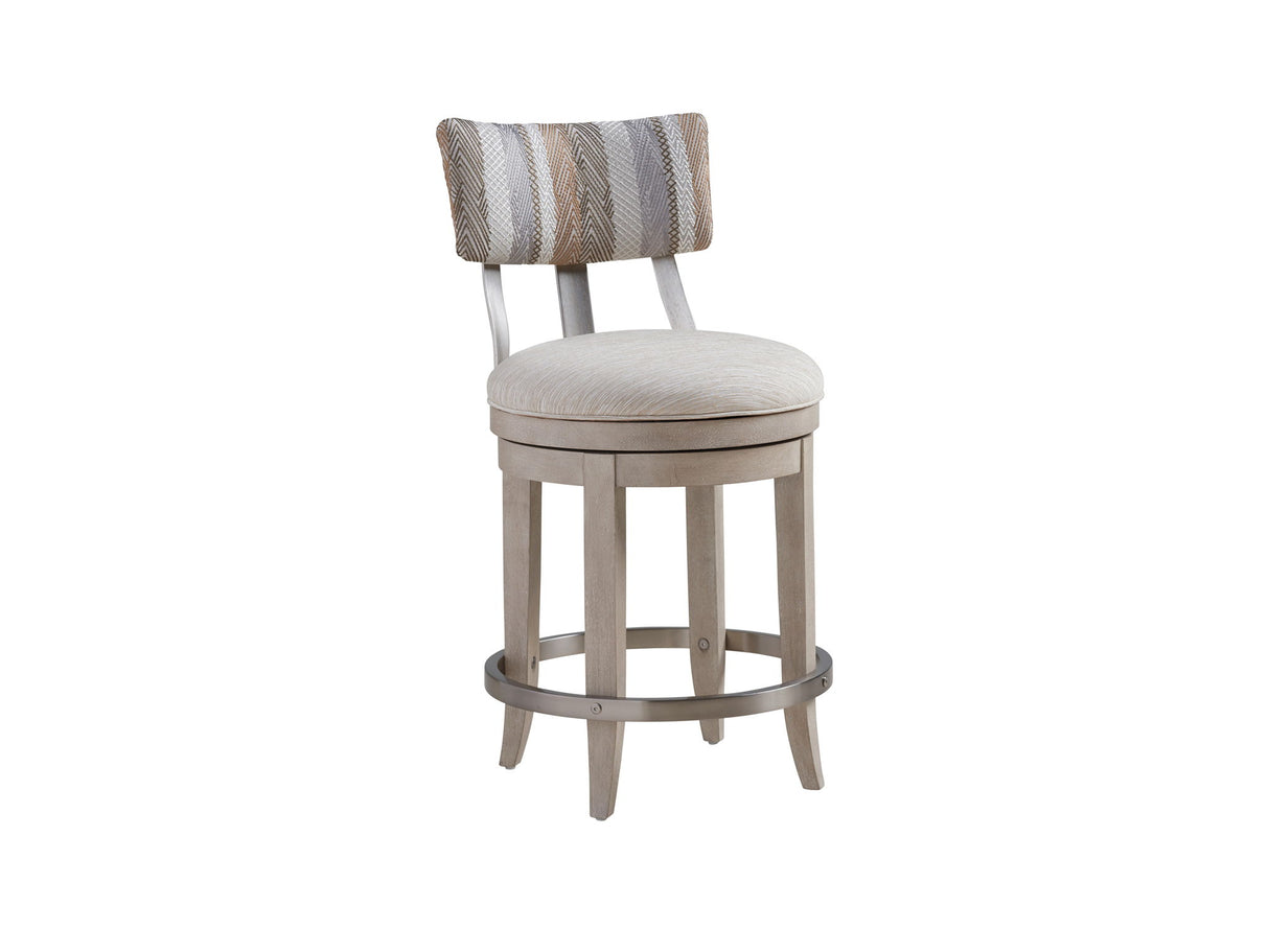 Malibu - Cliffside Swivel Upholstered Counter Stool - Brown, Light