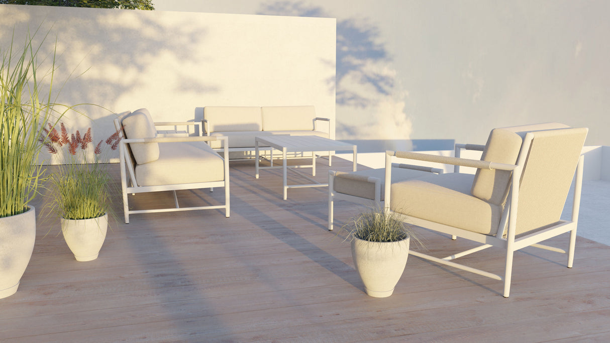 Sabbia - Loveseat, No Welt - Echo Ash / White