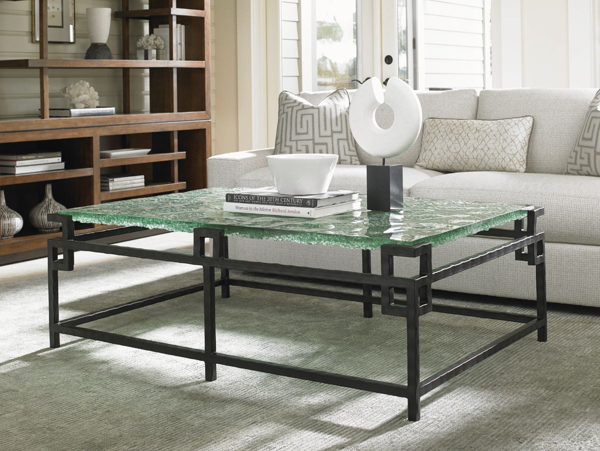 Island Fusion - Hermes Reef Glass Top Table