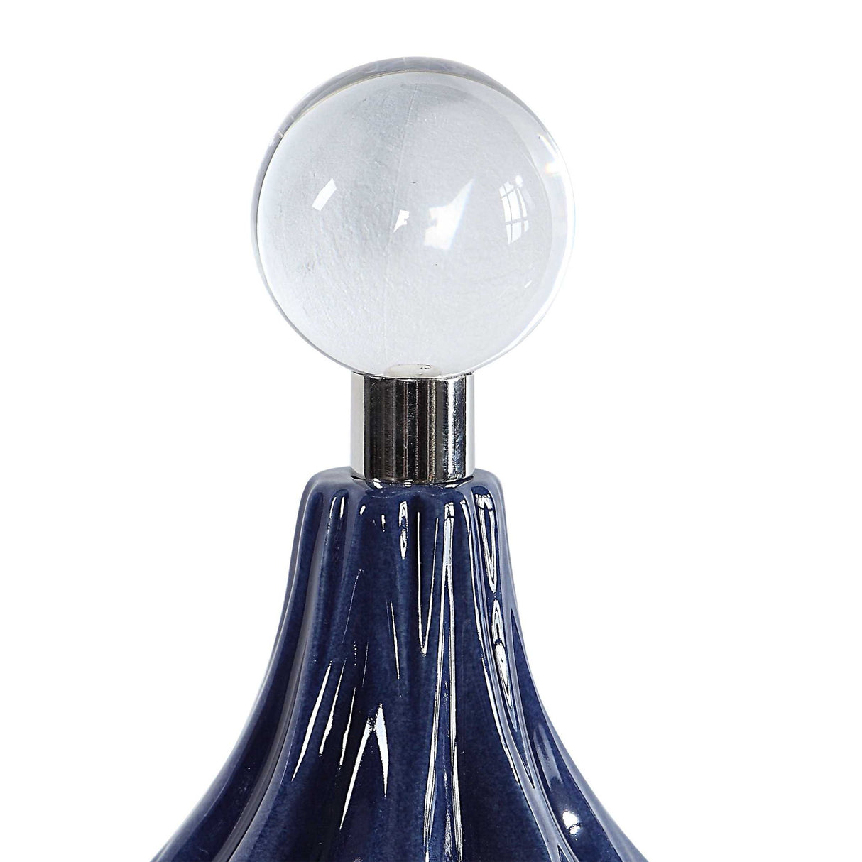 Klara - Geometric Bottles, Set Of 2 - Blue