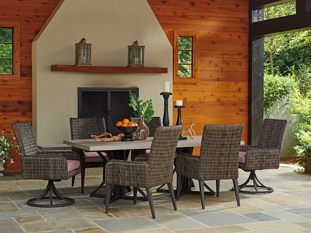 Cypress Point Ocean Terrace - Arm Dining Chair - Dark Gray