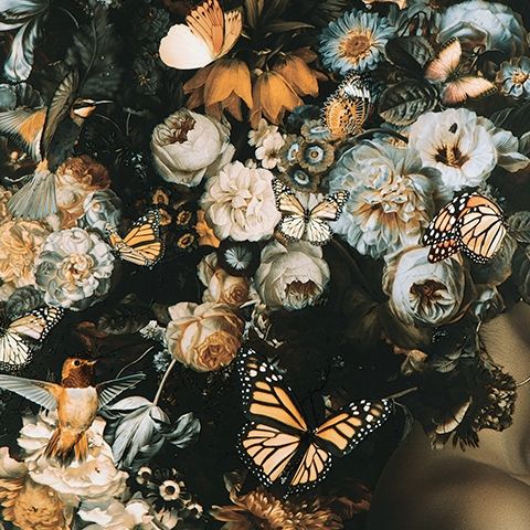 Valfer - Wall Art - Orange / Black / White