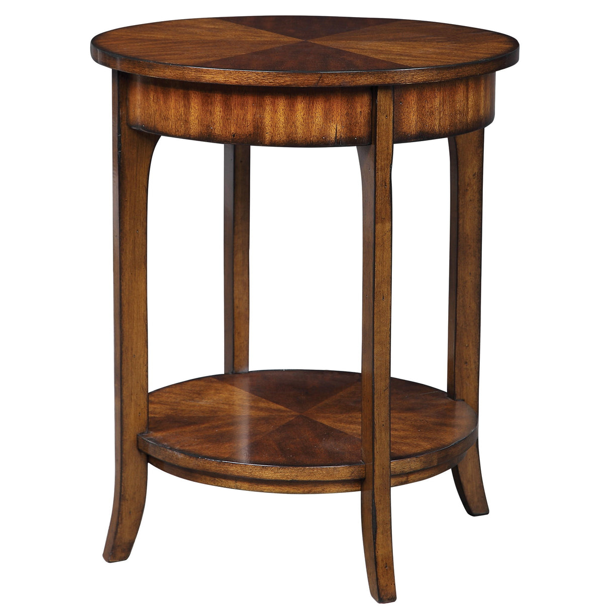 Carmel - Round Lamp Table - Brown, Dark