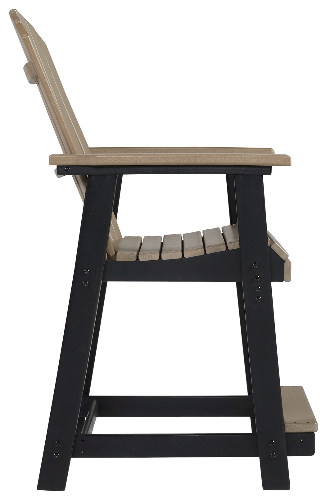 Boca Trail - Black / Driftwood - Barstool (Set of 2)