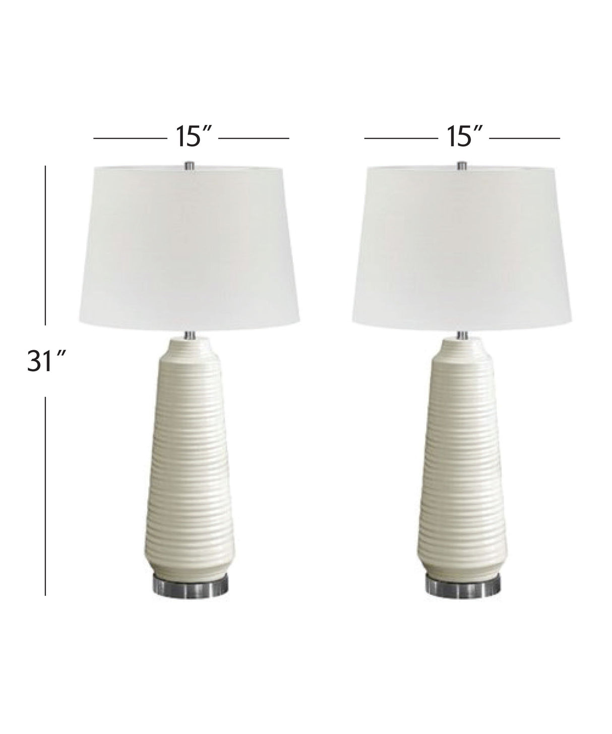 Combs - Table Lamp - Cream