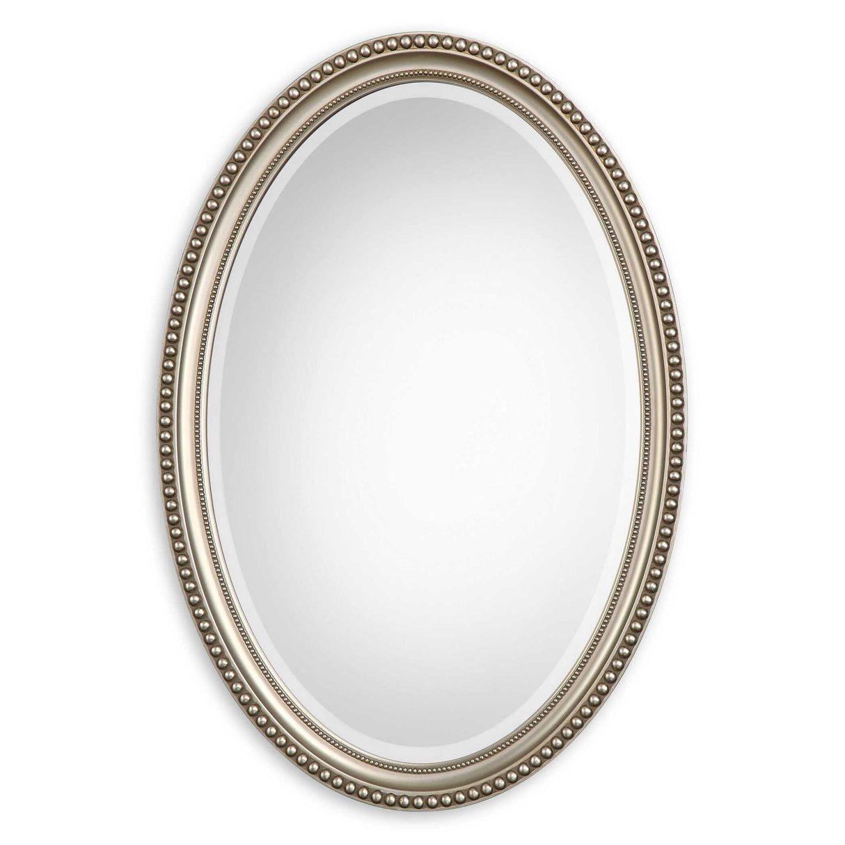 Mirror - Metallic Silver & Brown Antiquing