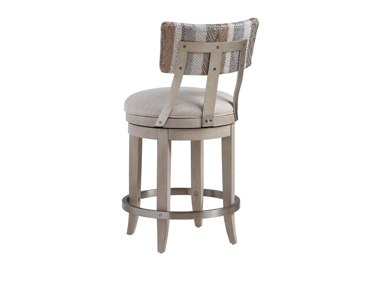 Malibu - Cliffside Swivel Upholstered Counter Stool - Brown, Light