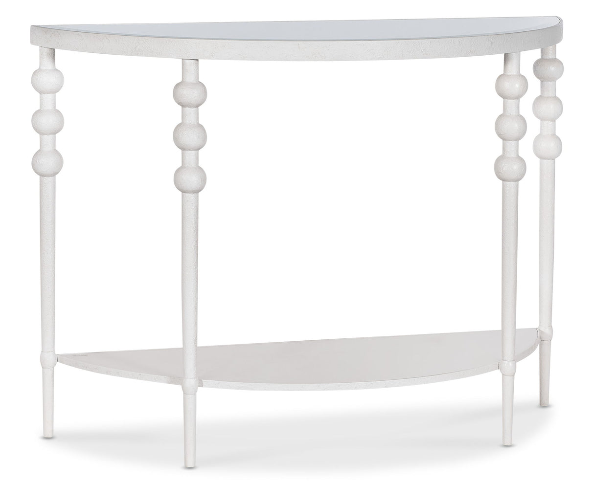 Melange - On The Bright Side Demilune Console - White