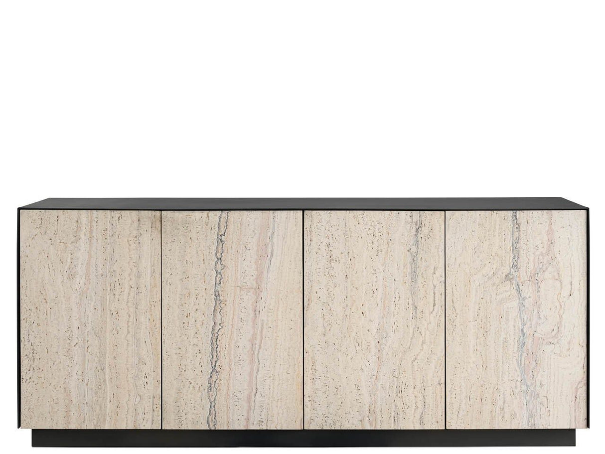 Modern - Stone Credenza - Black / Beige