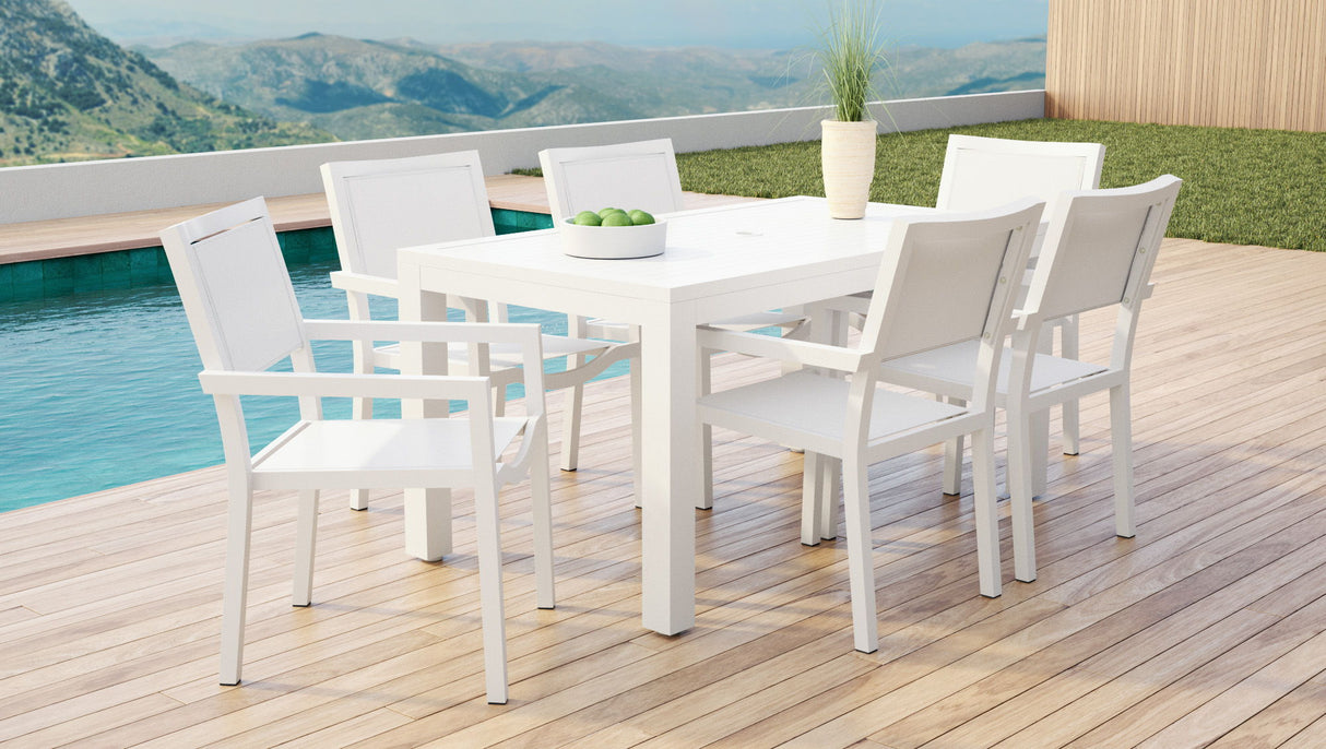 Naples - Stackable Sling Dining Chair - White