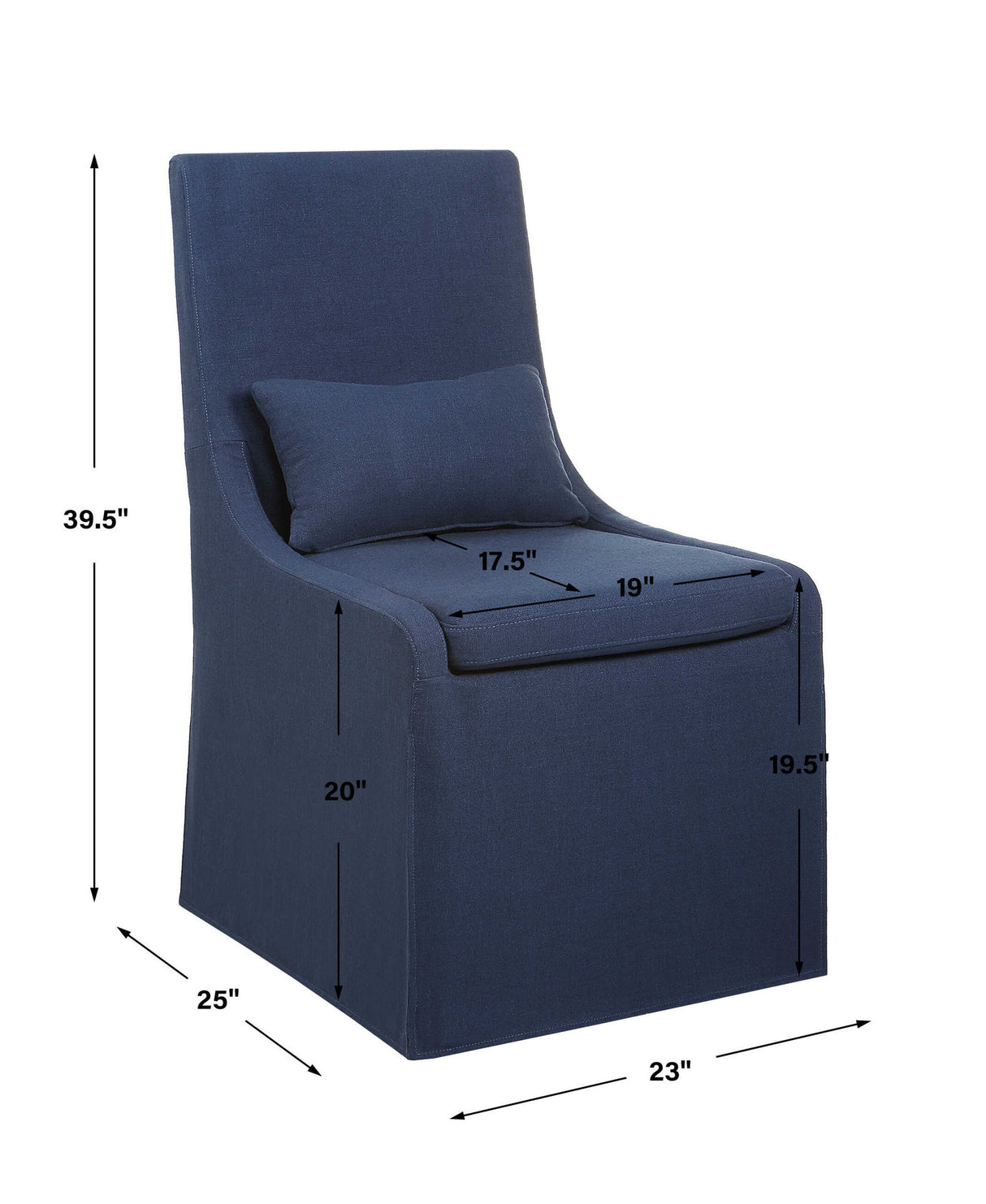 Coley - Armless Chair - Blue