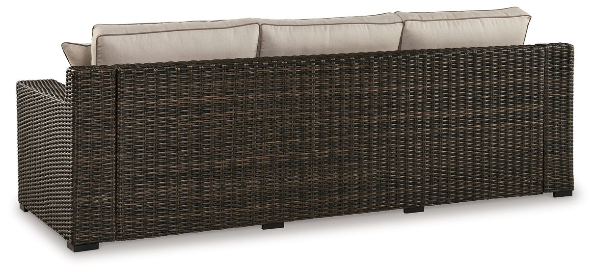 Coastline Bay - Sofa With Cushion - Brown