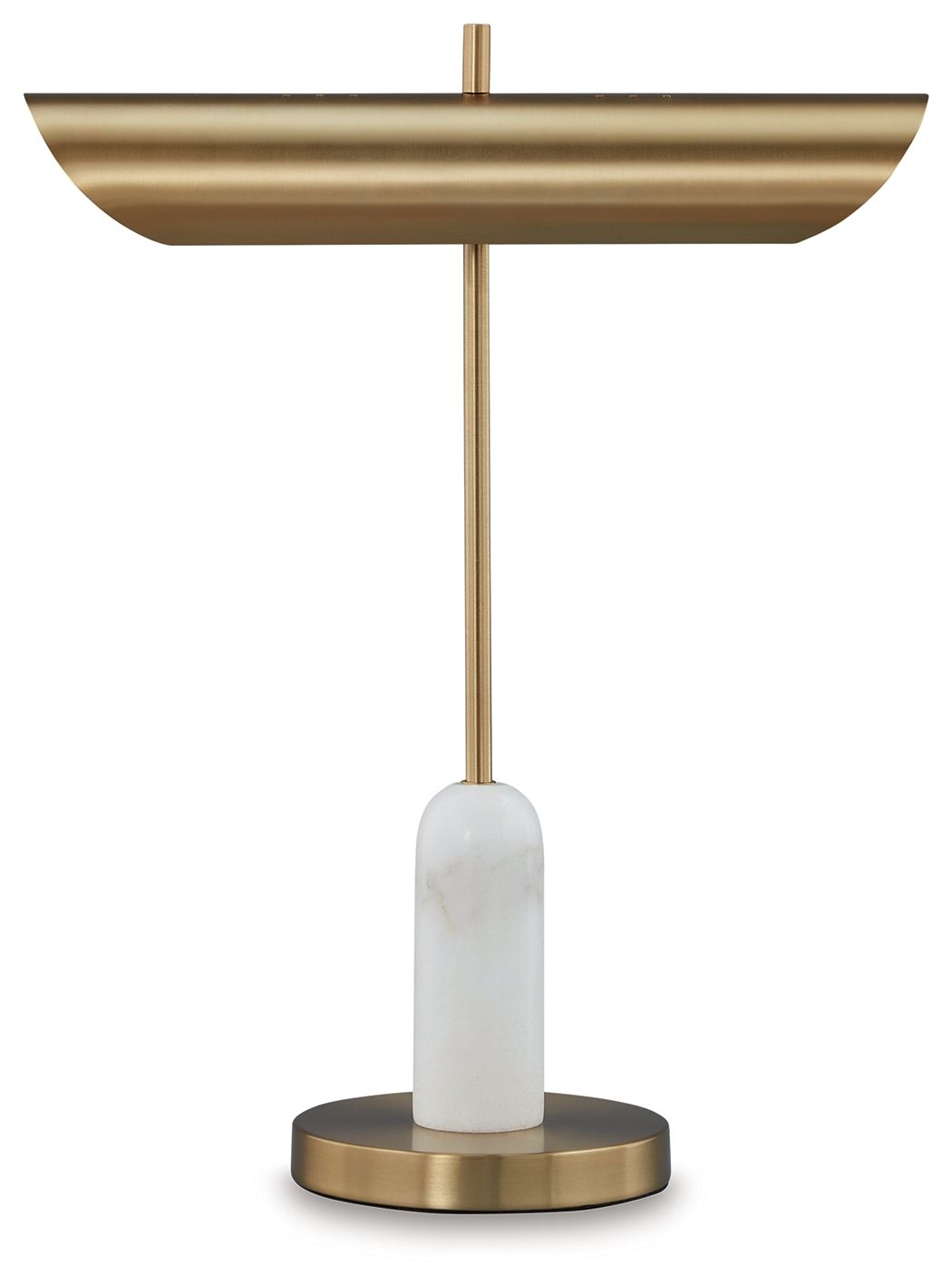 Rowleigh - Marble Desk Lamp - Gold Finish / White