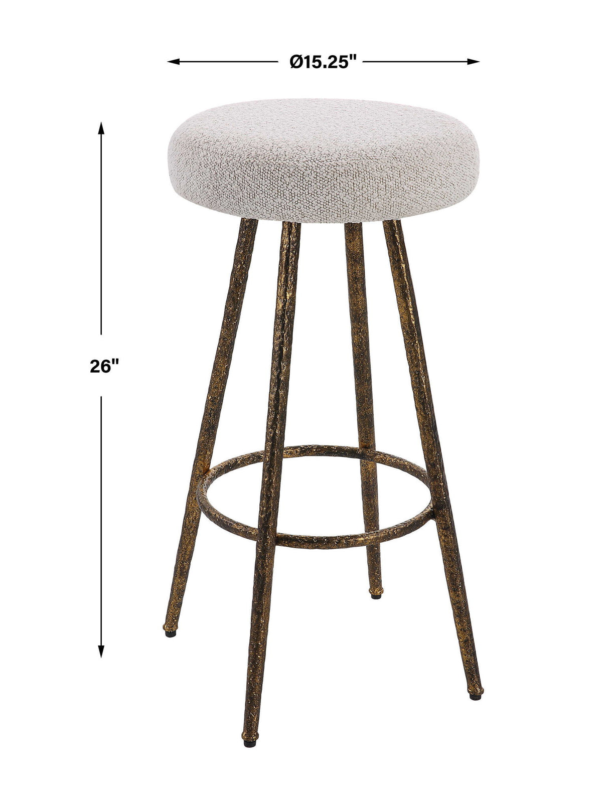 Braven - Fabric Counter Stool - White