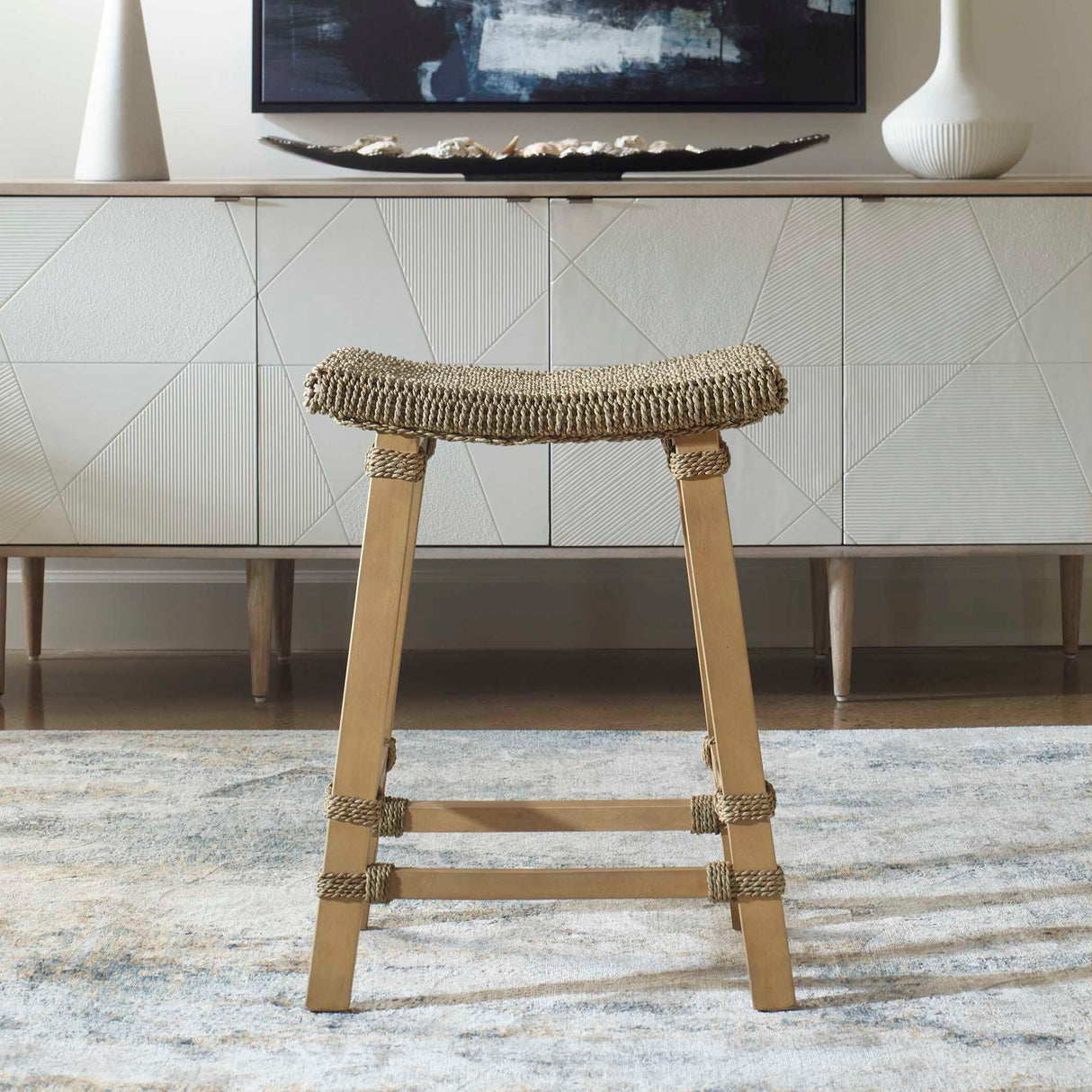 Everglade - Sea Grass Counter Stool - Beige