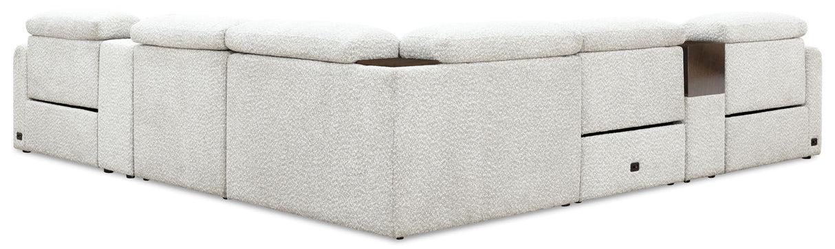 MS - Anaheim Seven-Piece Power Sectional - White