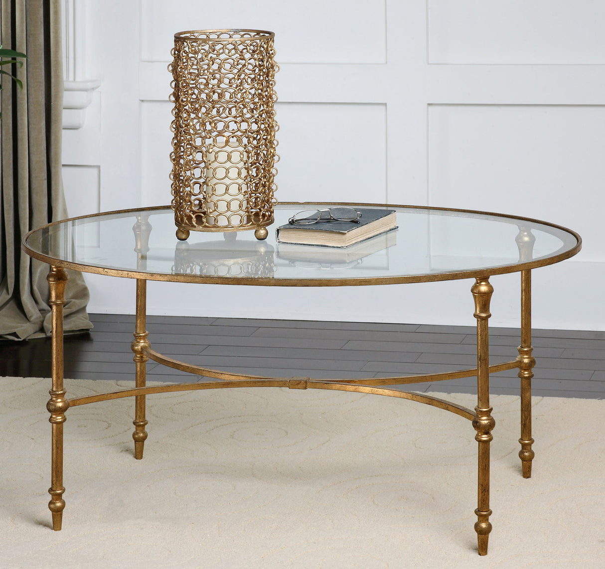 Vitya - Glass Coffee Table - Gold