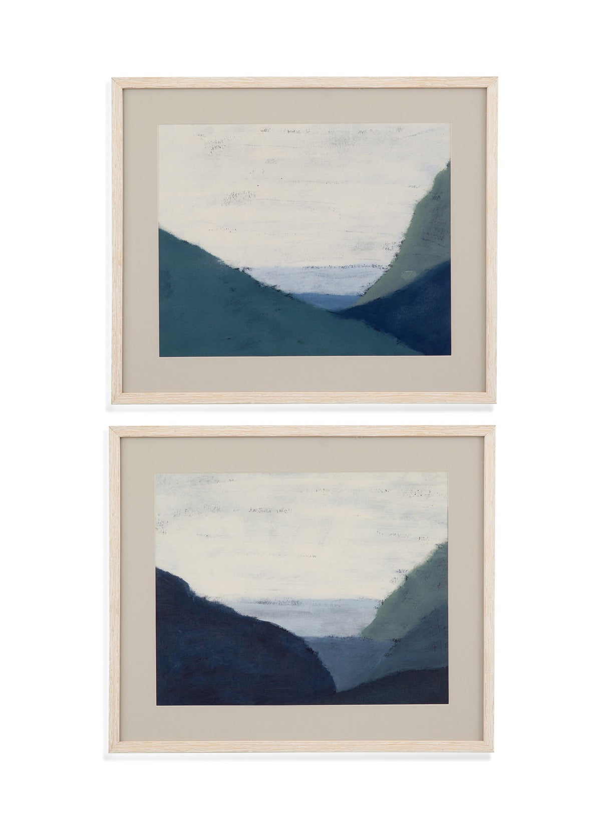 Muted Coast Framed Print (Set of 2) - Blue