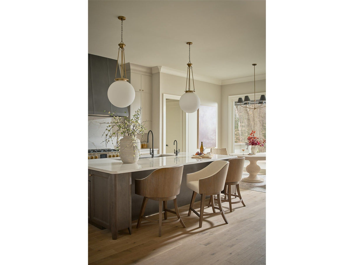 Modern / Mist & Veil - Swivel Counter Chair - Haze / Levi Oyster