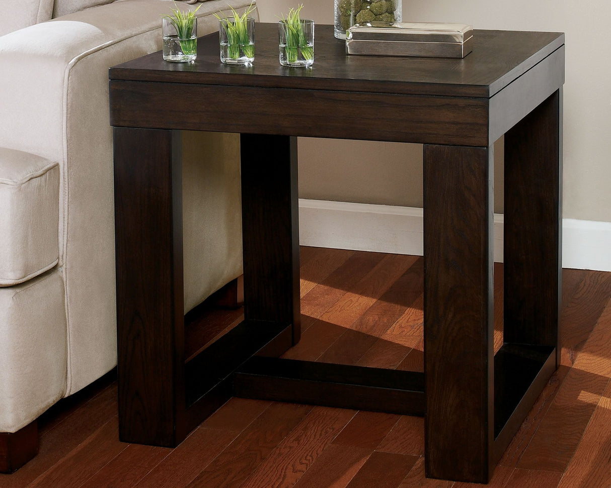 Watson - Square End Table - Dark Brown