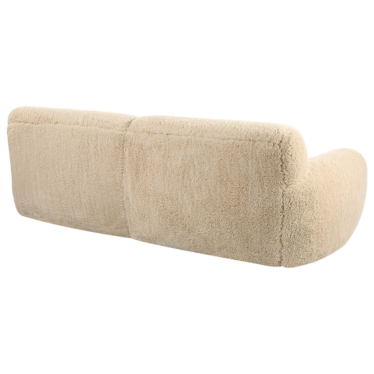 Abide - Rounded Sheepskin Sofa - Beige