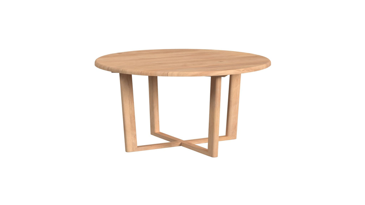Natural Teak - 56" Round Dining Table - Light Brown